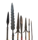Group of African & Pacific Island Tribal Spears