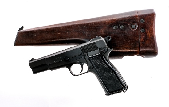 Inglis MK I* Hi Power 9mm Pistol w/stock