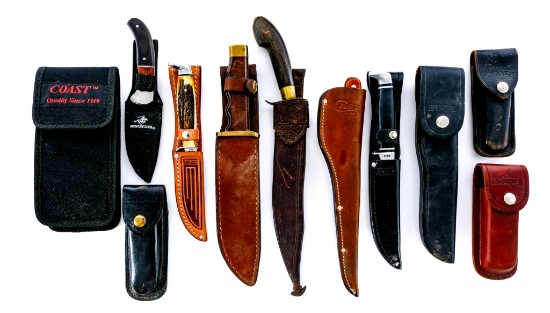 Assorted Fixed Blade/Folding Knife Lot 11 Pcs
