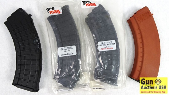Pro Mag, Tapco Magazines. NEW in Box. 30 Round polymer Magazines for AK47. Qty of Three Black 30 Rou