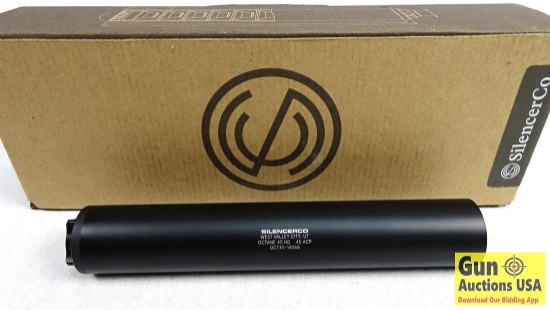 SILENCERCO OCTANE45HD .45ACP, 9mm, .40S&W, 300BLK Silencer. NEW in Box. Multi-Caliber Centerfire Pis