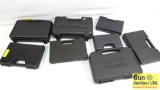 Taurus, Springfield Armory, Intratec, Sig Arms, Kimber, S&W Gun Cases. Total of 8 Black Plastic Pist