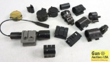 Mounts, Light Covers, Light. Very Good Condition. 10 Assorted Laser and Flashlight Mounts, 1 Scope C