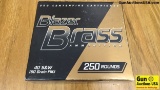 Blazer Brass .40S&W Ammo . NEW in Box. 250 Rounds of 40 S&W 180 Grain FMJ. (32789)