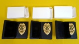 Lot of 3 Concealed Carry Badges with Permit Wallet. Provides a Great Way to Carry Your Gov't Issued