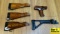 Stocks. Good Condition. Four AK47 Rear Stocks, 1 Fore Grip with Pistol Grip. (34202)