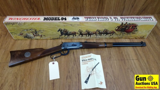 Winchester MODEL 94 - WELLS FARGO 1852-1977 .30-30 Lever Action Collector's Rifle. Like New. 20" Bar