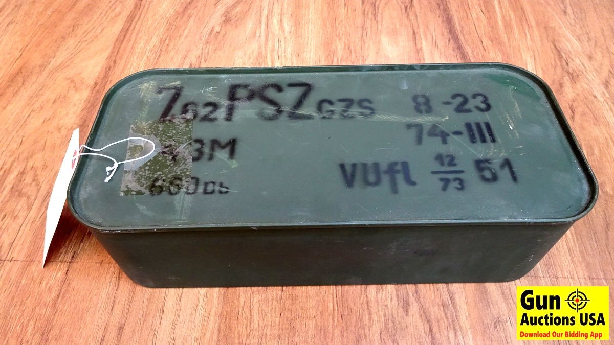 Military Surplus 7.62x39 Ammo. New. One spam can Proxibid