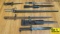 Bayonets. Good Condition. 5 In Total Bayonets, First Up is a Bayonet with 8 Inch Blade, 13 Inches Ov
