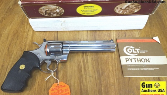 COLT PYTHON .357 MAGNUM Collector's Revolver. Like New. 6" Barrel. Shiny Bore, Tight Action Fantasti