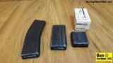 M1 Carbine Magazines. Very Good. 3 Mags, One 20 Round, One 15, and One 5. A Box of 30 Cal Carbine am