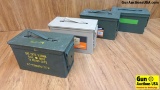 Metal Cans. 4 Ammo Cans. (39419)