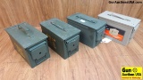 Metal Cans. 4 Ammo Cans. (39420)