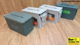 Metal Cans. 4 Ammo Cans. (39424)