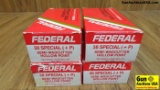 Federal 38 SPECIAL (+P) Ammo. 200 Rounds of Semi-Wadcutter Hollow Point, 158 Grain, Lead Bullets. .