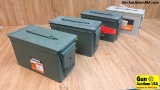 Metal Cans. 4 Ammo Cans. (39423)