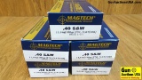 Magtech .40 S&W Ammo. 250 Rounds of 180 Grain FMC-Flat. . (38086)