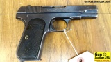 Colt AUTOMATIC .32 RIMLESS UNUSUAL SERIAL # Pistol. Very Good. 3.75