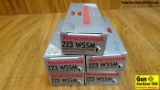 Winchester 223 WSSM Ammo. 100 Rounds of 55 Gr Pointed Soft Point.. (41844)