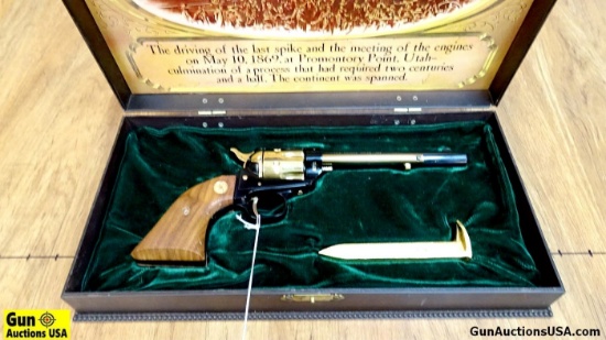 Colt FRONTIER SCOUT 1869 GOLDEN SPIKE .22 LR COMMEMORATIVE Revolver. Like New. 6" Barrel. Special Ed