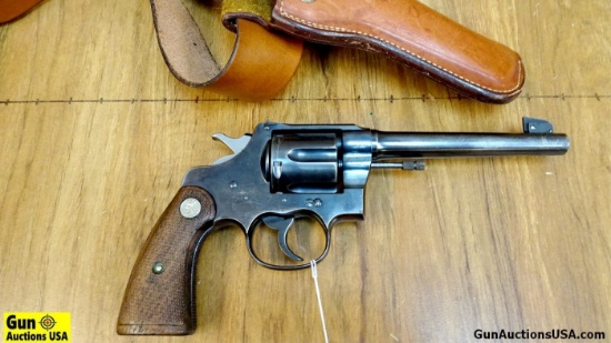 Colt SHOOTING MASTER .38 Cal. Revolver. Very Good. 6" Barrel. Shiny Bore Comes With Leat