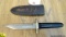 LF&C Fray and Clark Bowie Knife. Fair Condition. Boot Knife, Blade Has been Sharpened, 5 Pin Wooden