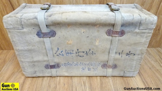 COLLECTOR'S Jap Canvas Foot Locker. Very Good. WWII Japanese Canvas Foot Locker. Collector's Take No