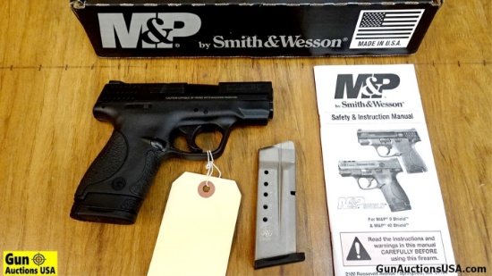 S&W M&P 9 SHIELD 9MM CCW Pistol. NEW in Box. 3.125" Barrel. Features Black Steel Slide with 3 Dot Co