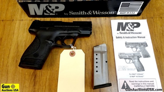 S&W M&P 9 SHIELD 9MM CCW Pistol. NEW in Box. 3.125" Barrel. Features Black Steel Slide with 3 Dot Co