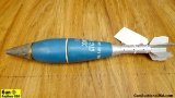 U.S. ARMY M375 COLLECTOR'S Mortar. Excellent Condition. Inert 81 MM Mortar Complete with Nose Cone a