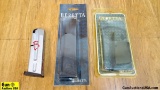 Beretta 92 D 9MM Magazines, Loader. Excellent Condition. Lot of 3; Two Magazines, One 10 Round, One