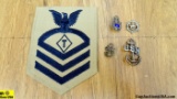WWII US Medals . Very Good. Lot of 5 WWII Chief Petty Officer Insignia. All in Excellent Condition w