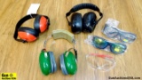 Straight Away . Very Good. Lot of 6; 3 Ear Protector's and 3 Shooting Glass's . (45787)