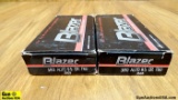 BLAZER 380 AUTO Ammo. 100 Rounds of 90 Gr FMJ. . (47467)