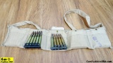 Military .303 BRIT Bandolier, Cartridges, Strippers. Excellent Condition. Bandolier with Cartridges