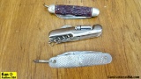 Ulster, SS, Imperial Knives. Very Good. Lot of 3 Knives; #1 is a U.S. Stainless utility Knife with F
