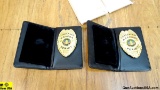Badge, Wallet. Like New. Lot of 2 Black Badge Case with Concealed Carry Badge. . (44257)