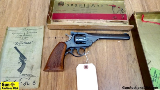H&R (SPORTSMAN) .22 LR Revolver. Like New. 6" Barrel. RARE to Find in This Condition! APPEARS UNFIRE