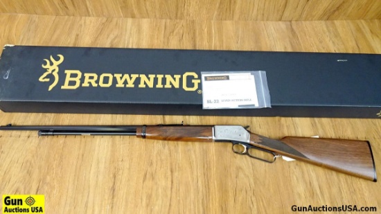 Browning BL-22 .22 S-L-LR Rifle. Like New. 24" Barrel. Full Octagonal Barrel with Full Buckhorn Sigh