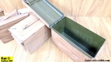 Surplus Ammo Cans. Lot of 4, Steel Ammo Cans. Cans have Been Painted Brown.. (50794)