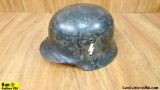 GERMAN MILITARY M35 WWII COLLECTOR'S Helmet. Good Condition. Original Chin Strap is On Helmet, Leath