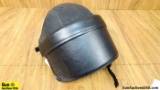 Helmet. Good Condition. Ballistic Helmet With Face Shield Protector for Storage. . (51732)