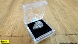 COLLECTOR'S Ring. Very Good. Sterling Silver SS WWII Engraved Ring. Approx. size we Believe is a 8.
