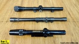 Bushnell Range Master Scopes. Good Condition. Lot of 3; # 1 is a 3-7 Custom .22 Scope. Includes Base