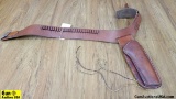 Hunter Belt Holster. Good Condition. Brown Leather, Holster and Belt. Size Medium.. (52462)
