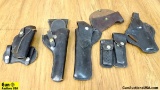 Buck, Bucheimer, Brauer Brothers, Bianchi Shadow Holsters. Good Condition. Lot of 7: Leather Knife a