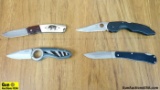 Bench Made, Cutco, JKR, Gerber Knives. Good Condition. Lot of 4; Folding Knives. . (49977)