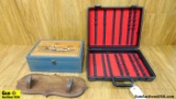 Lot of 3; Knife Display Portable Case, #2 is a Wall Mount and #3 is a Wooden Storage Container with