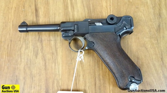 GERMAN LUGER S/42 9 MM RARE Pistol. Excellent Condition. 4" Barrel. Shiny Bore, Tight Action ALL MAT
