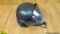 Helmet. Good Condition. Black Kevlar Helmet with Adjustable Chin Strap, Heavy Duty Shield with Black